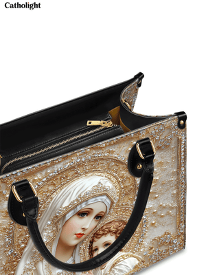 Catholight  Heavenly Grace In Radiant Splendor Leather Bag