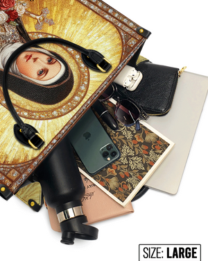 The Little Flower of Grace Leather Bag 03acxn150425