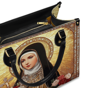 The Little Flower of Grace Leather Bag 03acxn150425