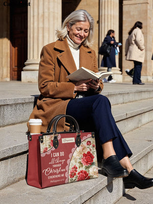 Catholight  Blooming With Faith Leather Bag