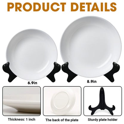 Simply Meant To Be Round Plate - Personalized Christmas Gift For Couple 04PGLU041025-Homacus
