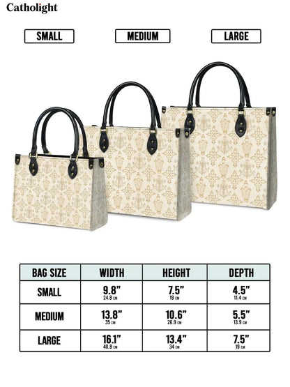 Catholight  The Ave Maria Pattern Leather Bag