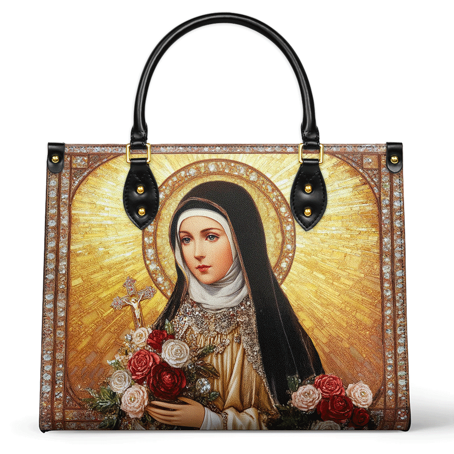 The Little Flower of Grace Leather Bag 03acxn150425