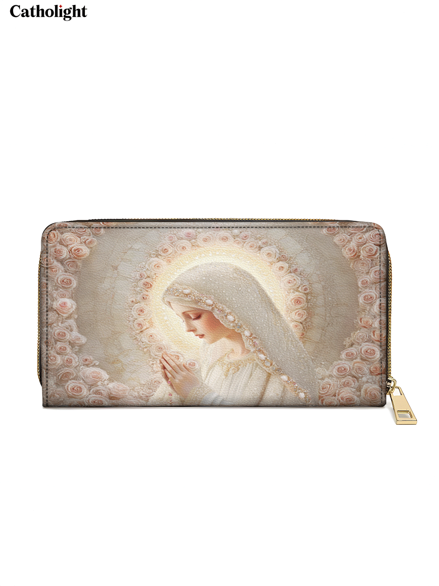 Catholight  Rose Halo Devotion - Leather Wallet Purse