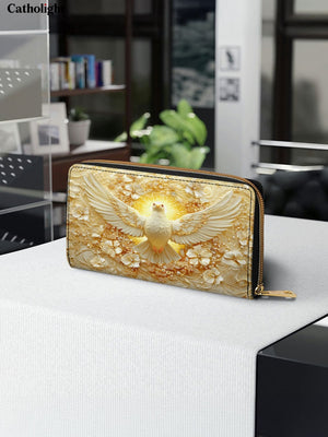 Catholight  Wings of Serenity Leather Wallet Purse