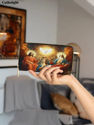 Catholight  Coronation Of Mary Leather Wallet Purse