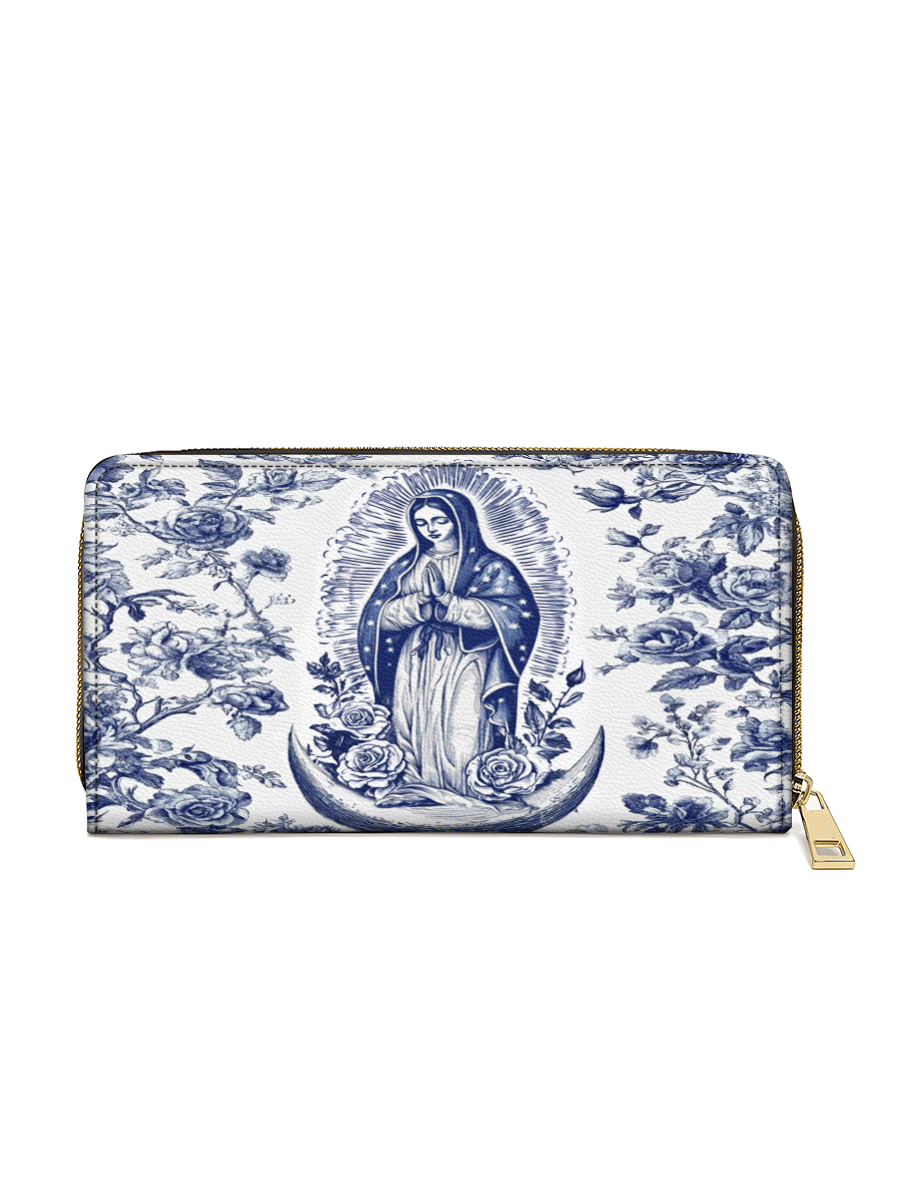 Catholight  Sacred Serenity Virgin Mary Leather Wallet Purse