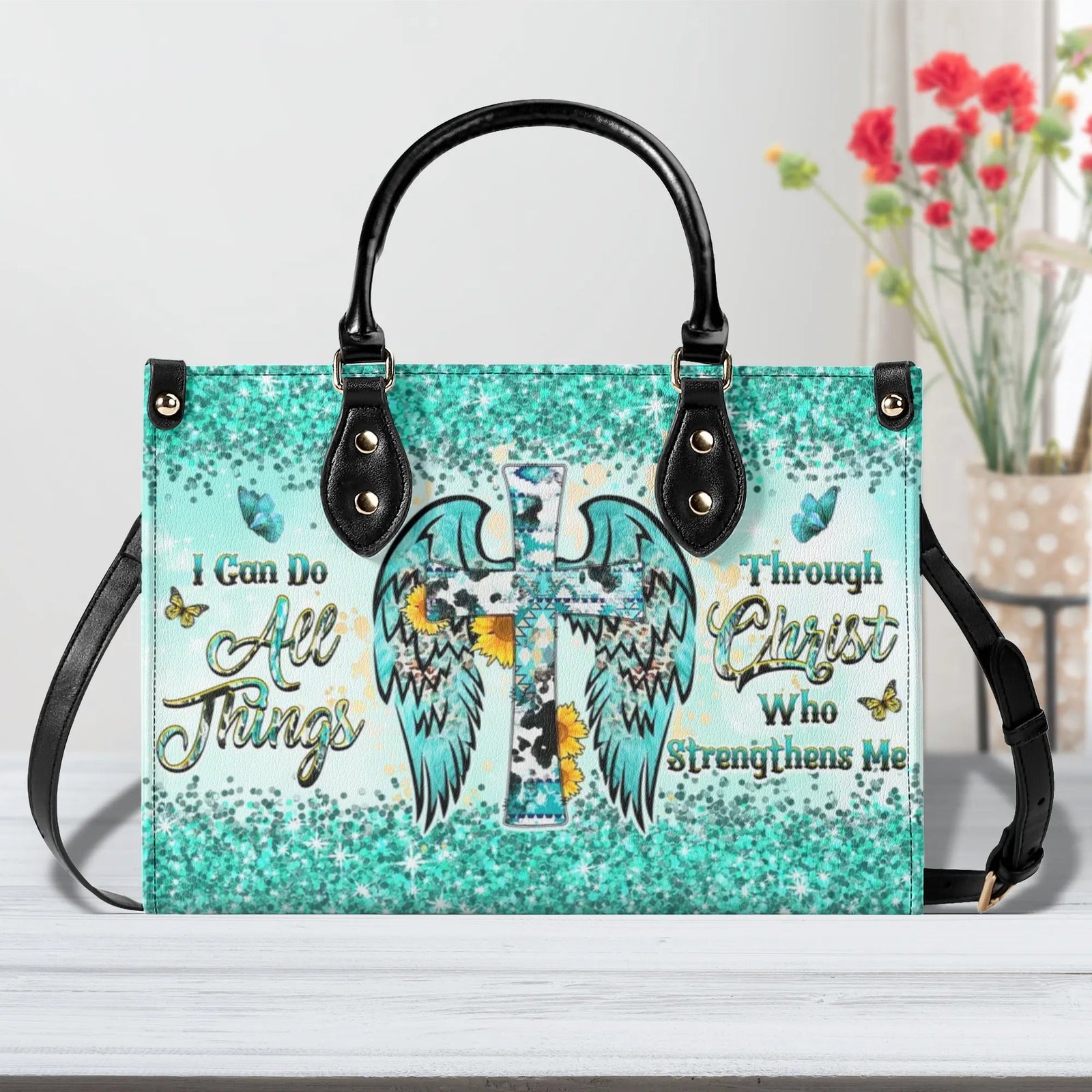 I Can Do All Things Through Christ Leather Bag - Gifts For Jesus Lovers 02acxd210425