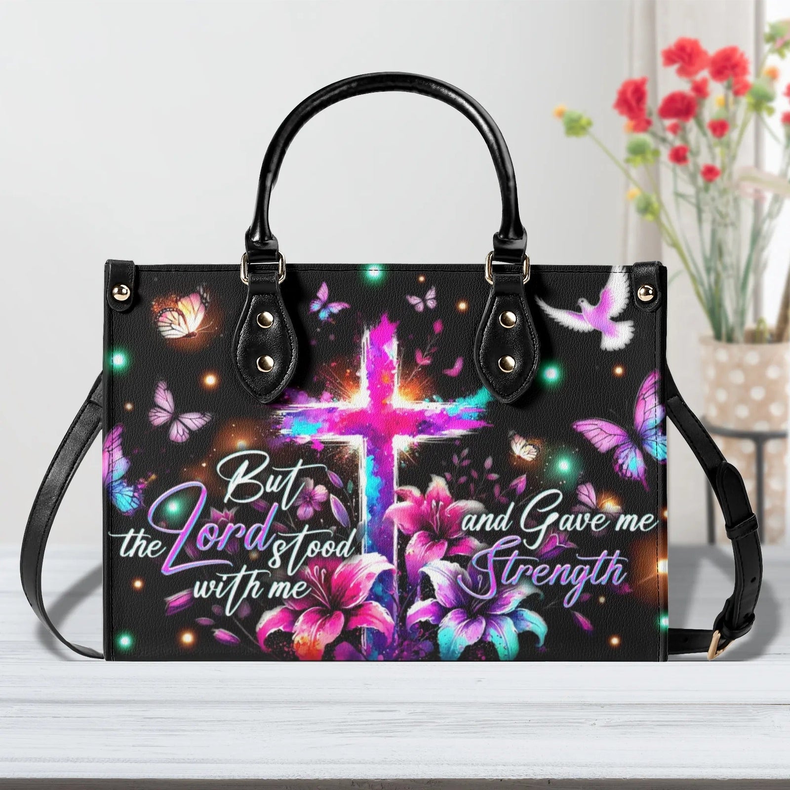 The Lord Stood With Me Leather Bag - Gifts For Jesus Lovers 03acxd210425
