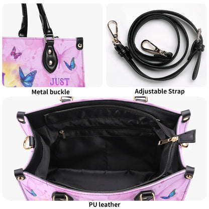 Just A Girl Who Loves Jesus Leather Bag - Gifts For Jesus Lovers 04acxn220425
