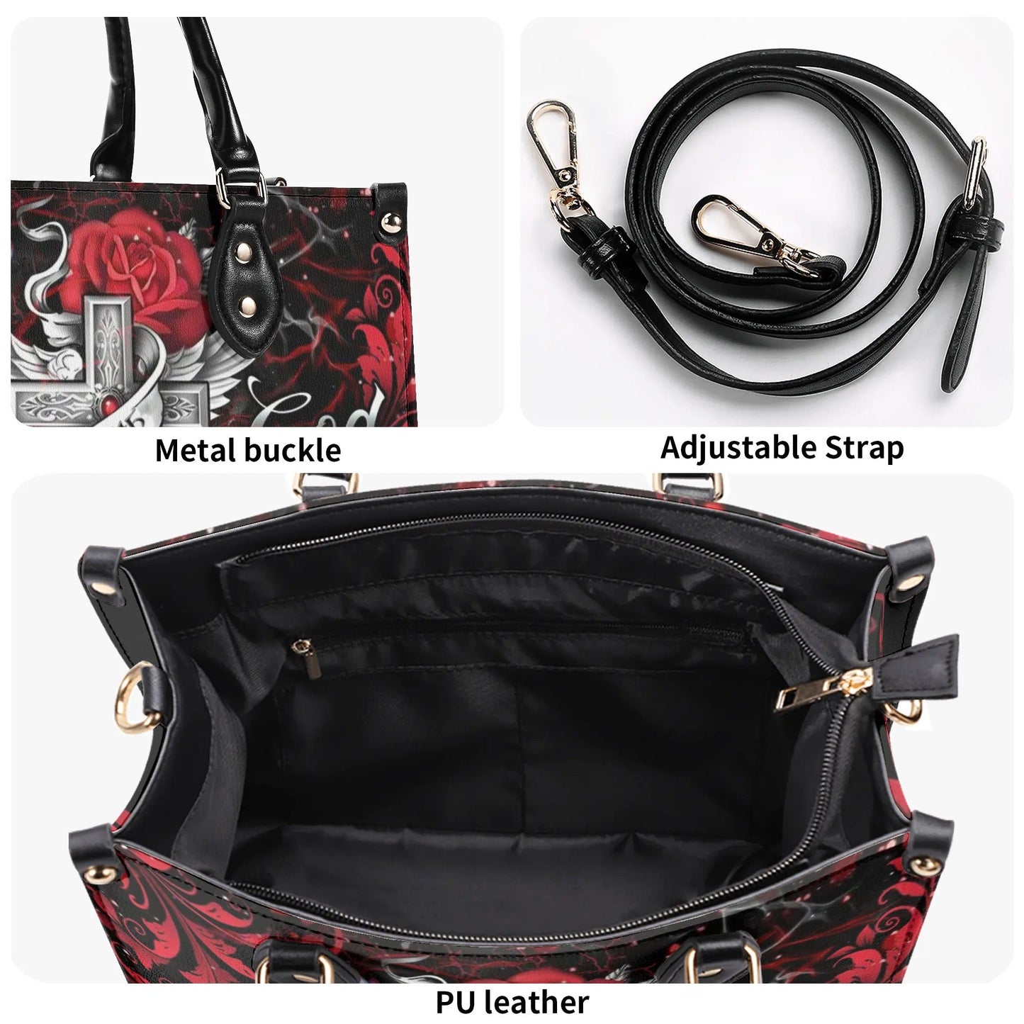 God Is My Strength Leather Bag - Gifts For Jesus Lovers 03acxn220425