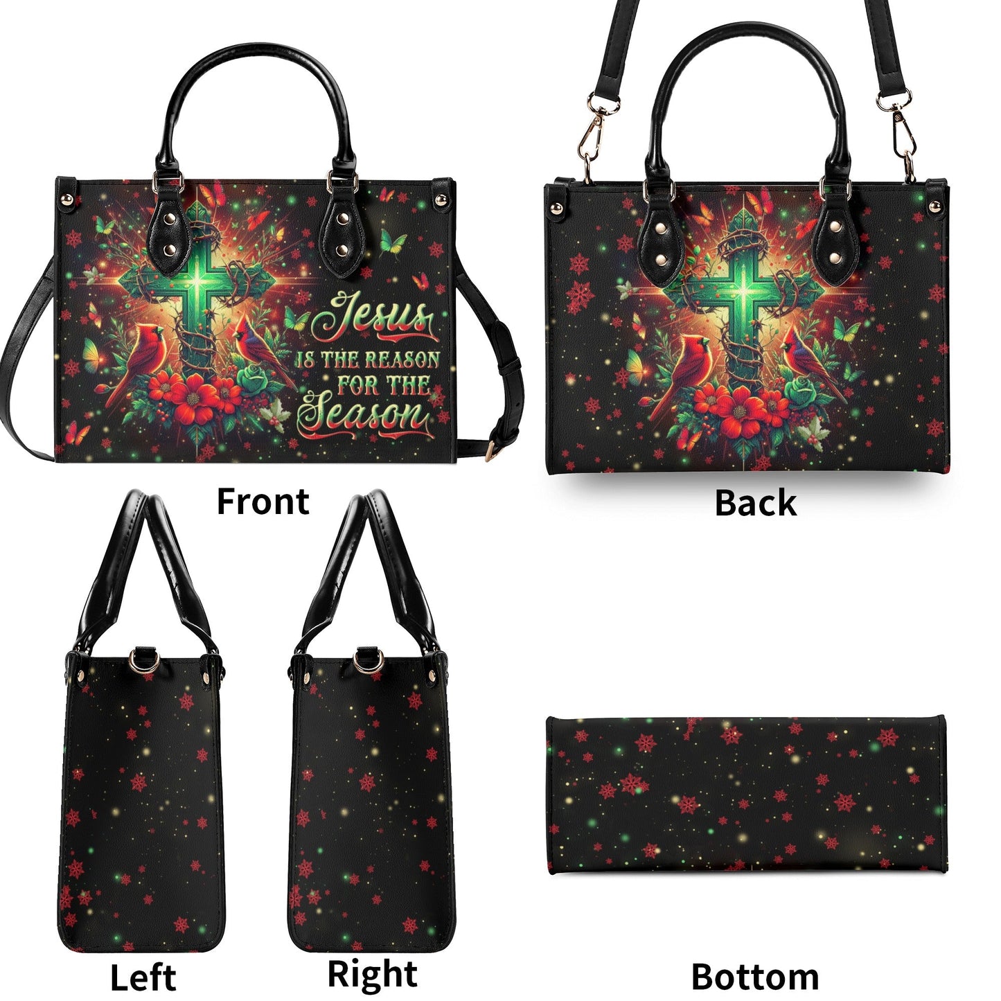 Jesus The Reason Cardinal - Leather Handbag 05acxa210425