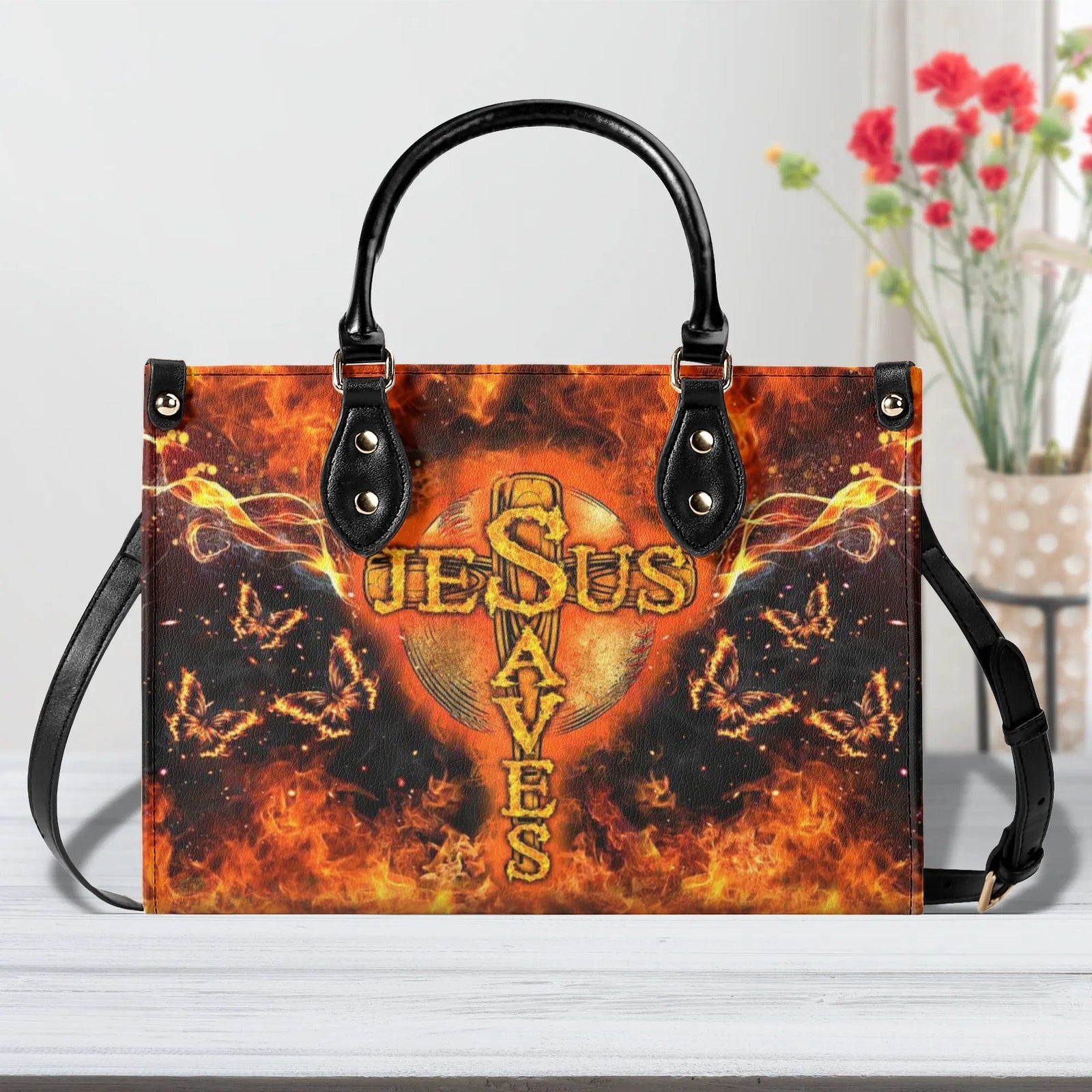 Jesus Saves Leather Bag 01acxn160425