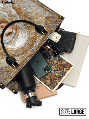 Catholight  Heavenly Grace In Radiant Splendor Leather Bag
