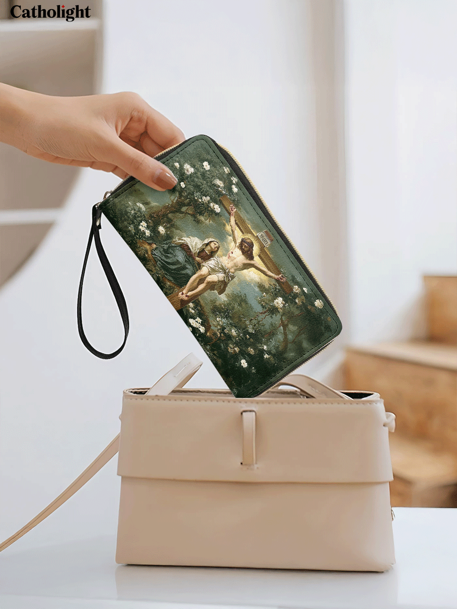 Catholight  The Cross of Redemption - Leather Wallet Purse