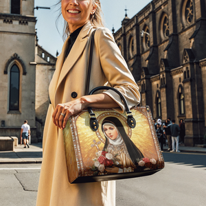 The Little Flower of Grace Leather Bag 03acxn150425