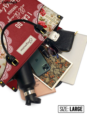 Catholight  Blooming With Faith Leather Bag
