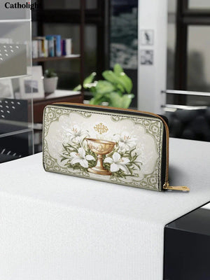 Catholight  The Holy Eucharist Leather Wallet Purse