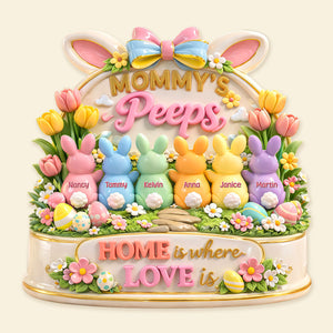 Bunny Peeps Acrylic Plaque - Personalized Gifts For Grandma Easter Day 01tymg170326