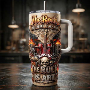 Rock Vibes Skull Music 40oz Tumbler - Personalized Gifts For Rock Lover Tumbler 02PAMG190326
