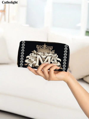 Catholight  The Divine Monogram Leather Wallet Purse