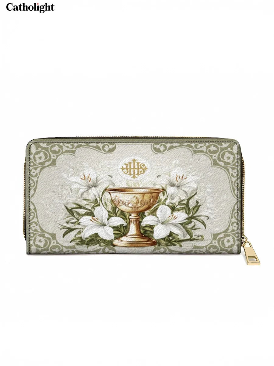 Catholight  The Holy Eucharist Leather Wallet Purse