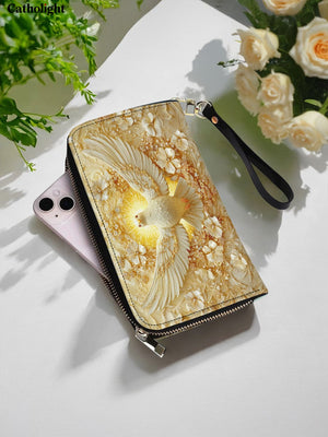 Catholight  Wings of Serenity Leather Wallet Purse
