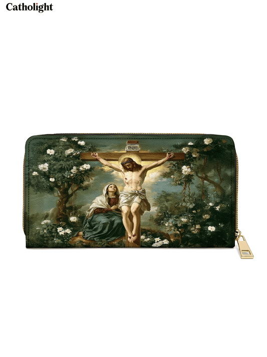 Catholight  The Cross of Redemption - Leather Wallet Purse