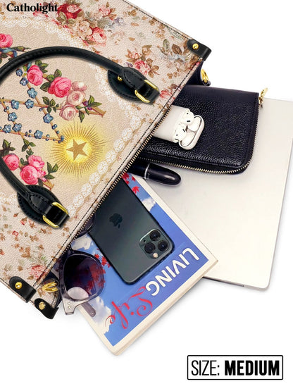 Catholight  Roses of the Rosary Leather Bag