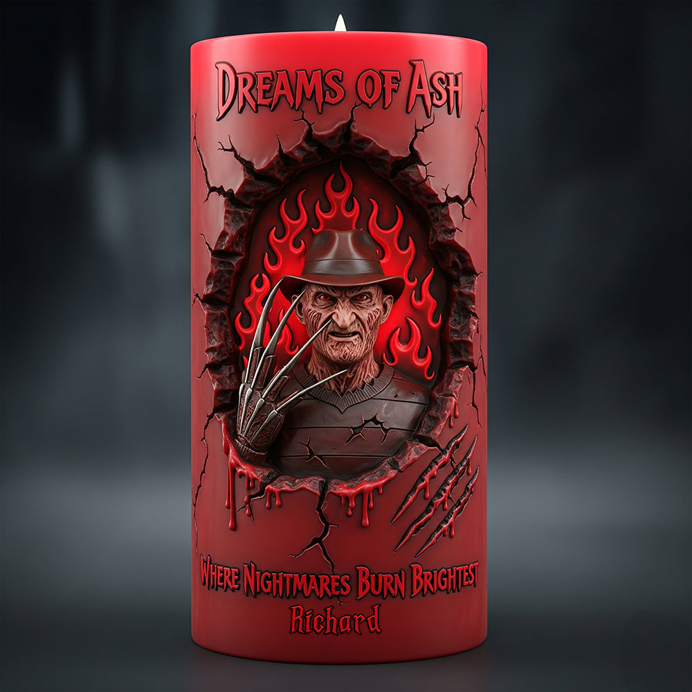 Branding From Classic Slashers LED Candle - Personalized Gifts For Horror Fans 04qhqn060925