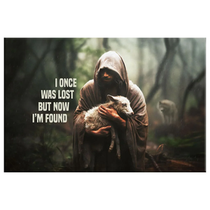 Jesus and Lost Sheep, Christian Wall Art Canvas Print 03acxd240425