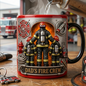 Firefighter Dad Magic Mug - Personalized Gifts For Dads 04tyta050526