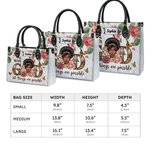 Catholight  Our Lady of Roses Leather Handbag - Divine Grace in Art