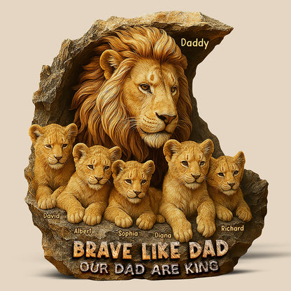 Christmas King Of The Family Plaque – Personalized Gift For Dad 05xqqn010425