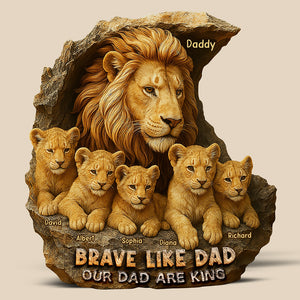 Christmas King Of The Family Plaque – Personalized Gift For Dad 05xqqn010425