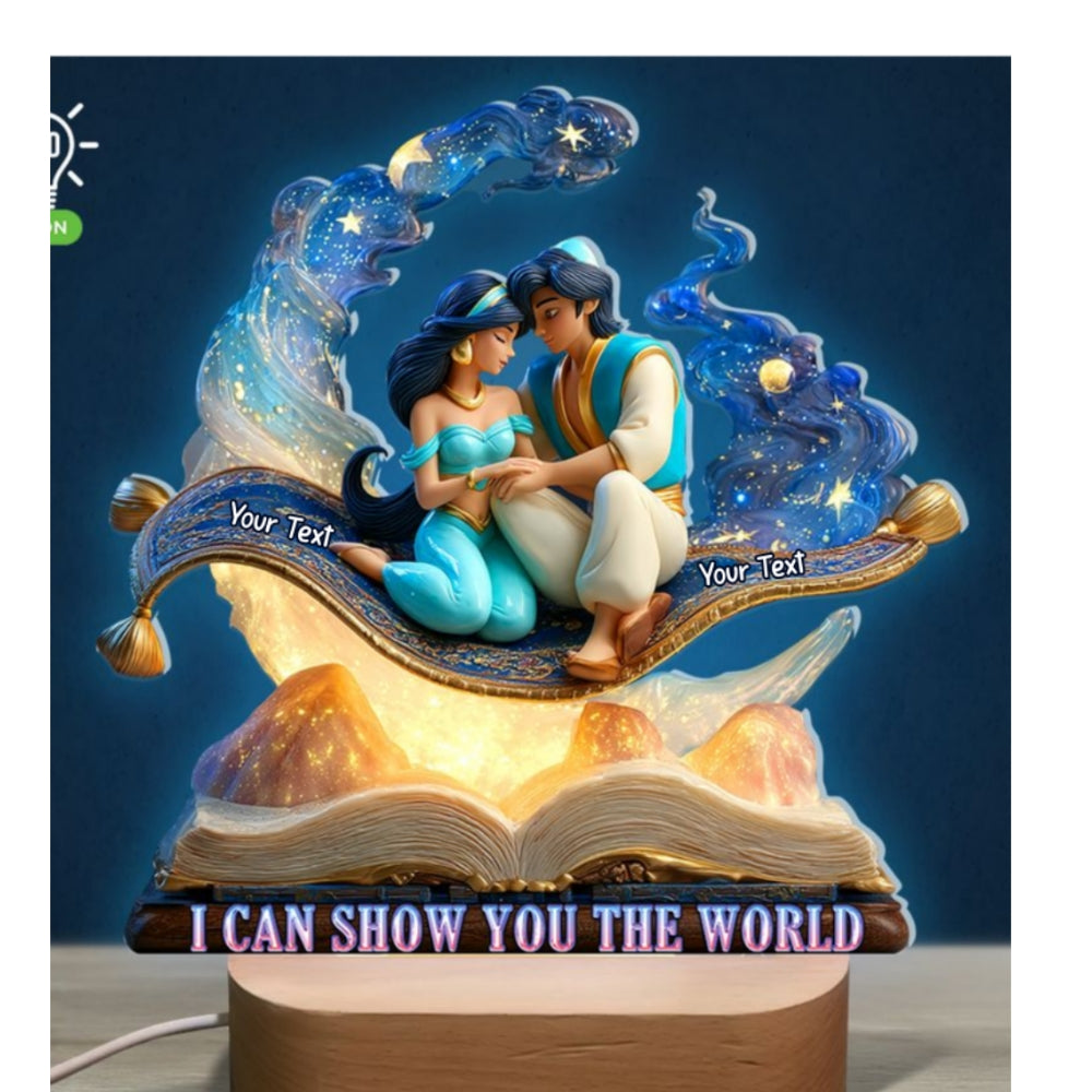 Magic Couple 3D Led light With Oval Base - Personalized Gifts For Couple 01tgqn070525