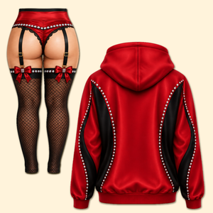 Cheeky Costume Hoodie & Leggings - Personalized Gifts For Wife, Girlfriend Set 03HADH211026