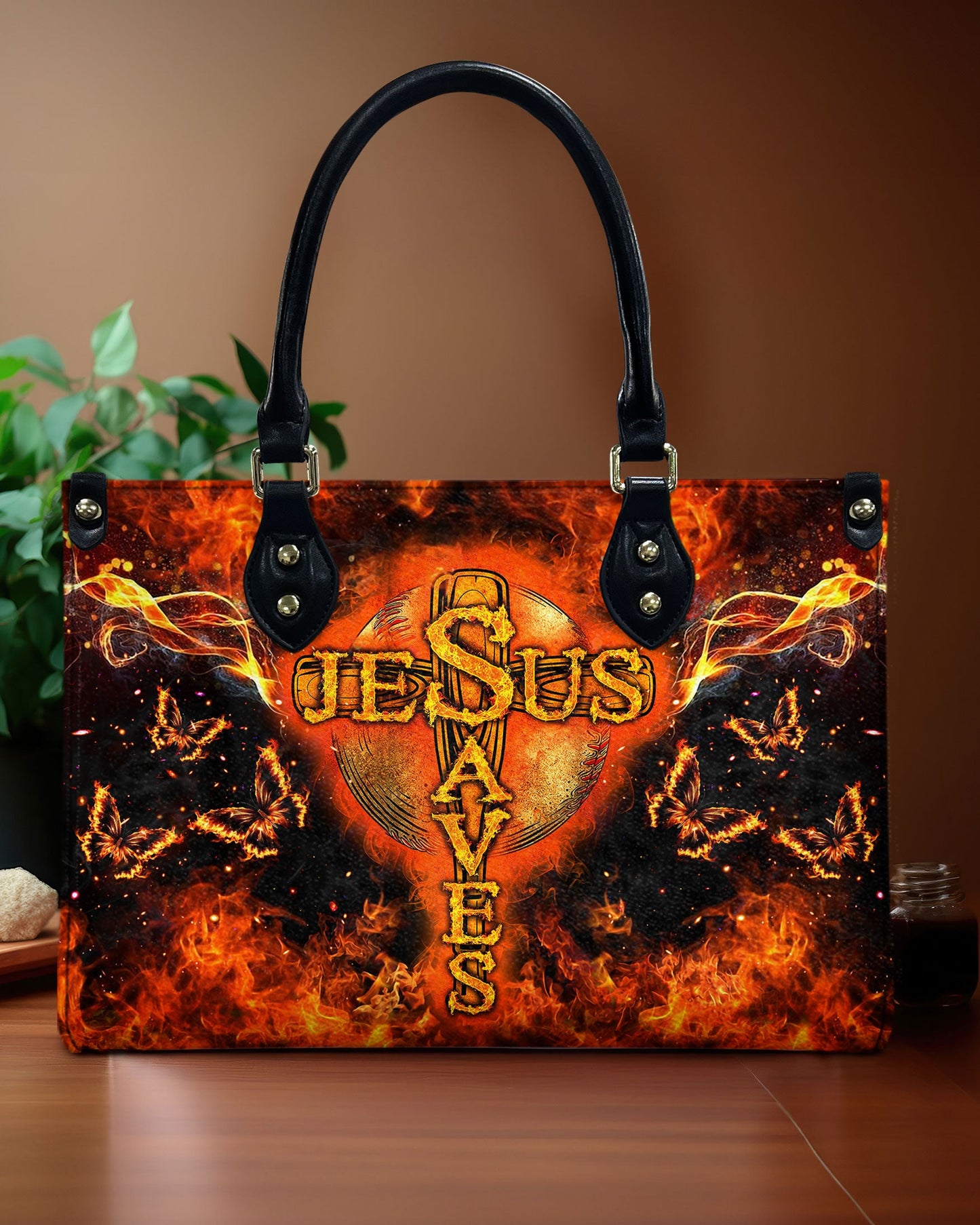 Jesus Saves Leather Bag 01acxn160425