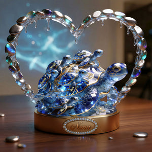 Ocean Turtle Acrylic Plaque - Personalized Gift For Grandma/Mom 05TGTI090226