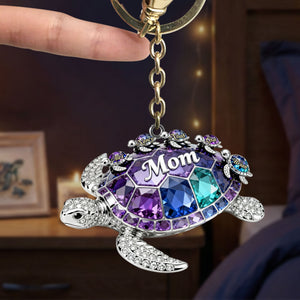 Turtle Mom Keychain - Personalized Gifts For Mom Keychain 02TOTI020226