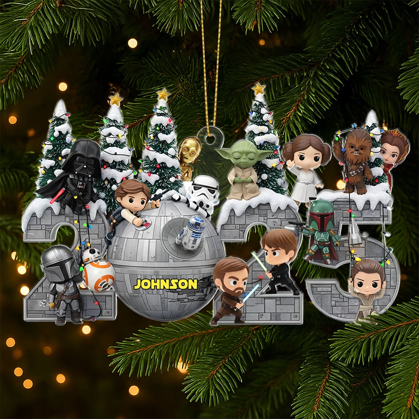 Merry Christmas From Galaxy Troop Ornament, Personalized Gifts For Galaxy Lovers 01qhti110925