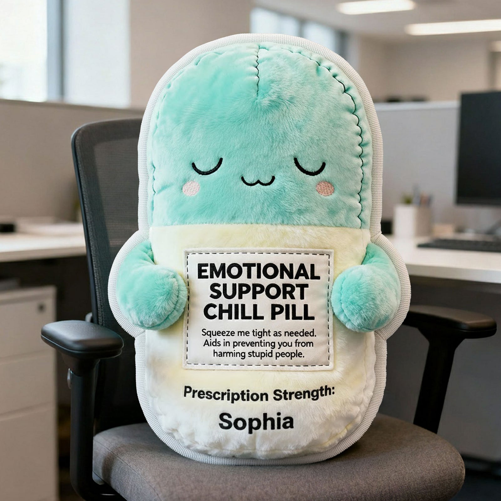 Emotional Support Pill Custom Shape Pillow, Personalized Gifts For Coworker 03QHTI151125