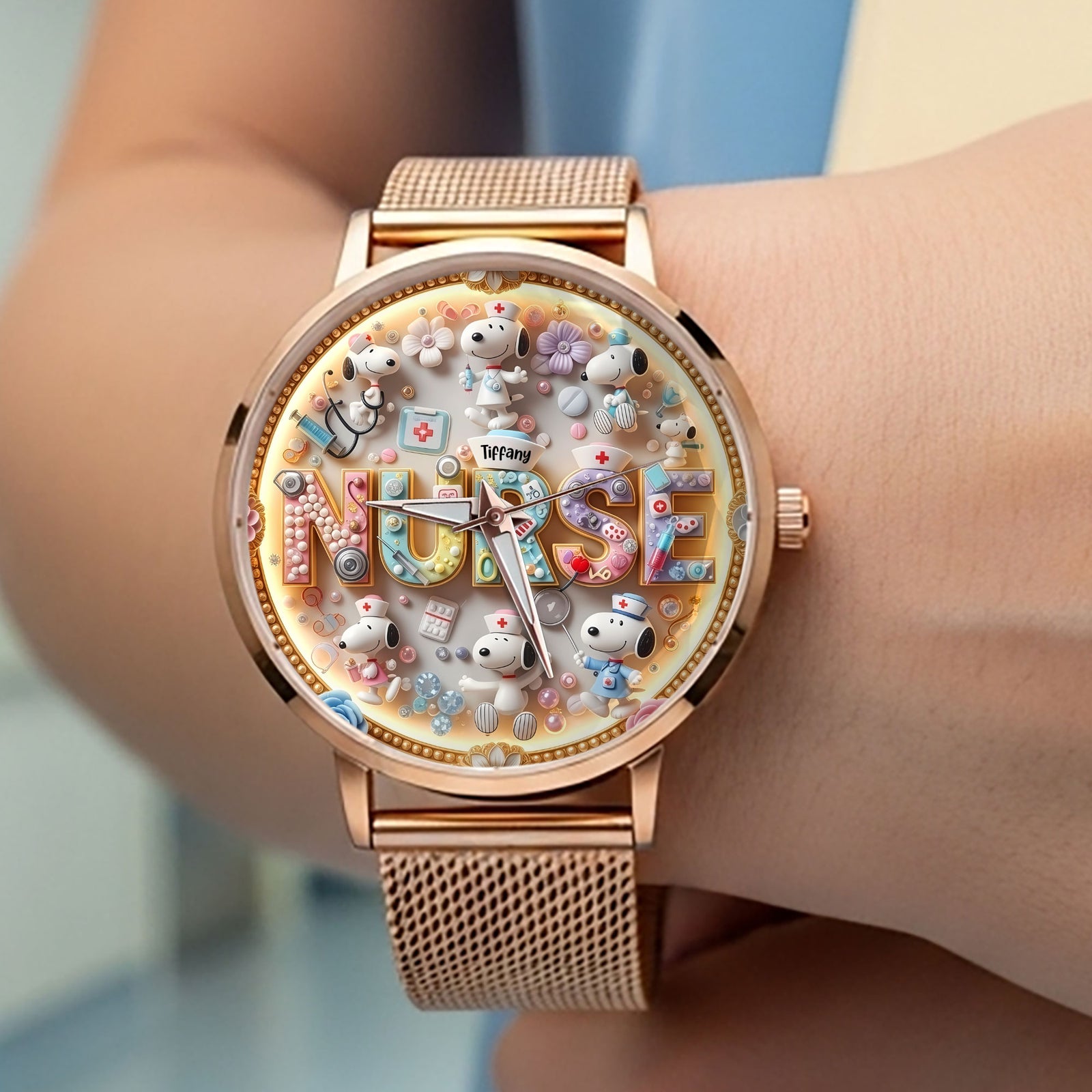 Cute Nurse Mesh Strap Quartz Watch - Personalized Gifts For Nurse 01tgti180725