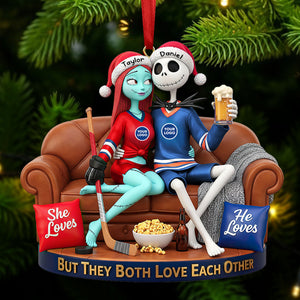 Sporty Couple Christmas Ornament - Personalized Gifts For Couple 04huti281025