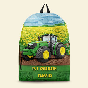 Green Tractor Backpack - Personalized Gifts For Kids 04nati290725