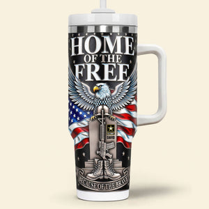 Proud Veteran Tribute Tumbler Handle - Personalized Gifts For Veterans 04OHTI050326