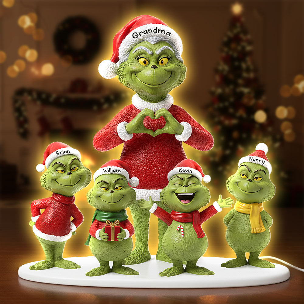 Grandma Green Monster Kids Light Box - Personalized Gifts For Grandma Christmas Acrylic Light Box 06NATI311025