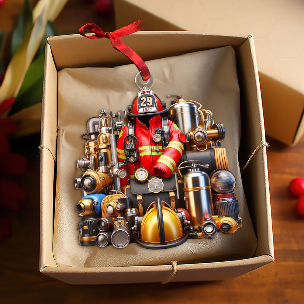Personalized Gift For Firefighter Christmas Ornament 02OHTI201124 - Ornament - GoDuckee