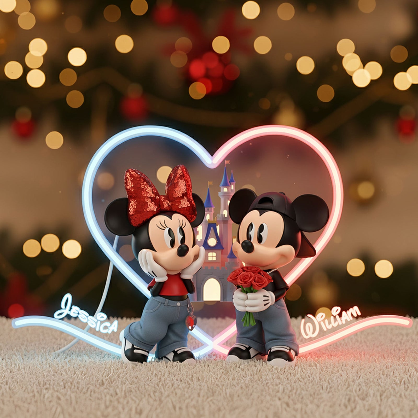 Lovely Couple Acrylic Light Box - Personalized Gifts For Couples 04NATI061125