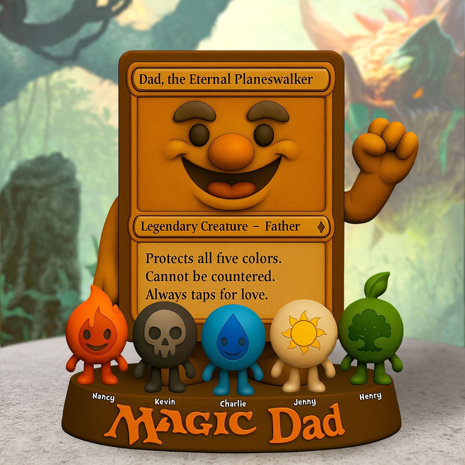 Magic Game Dad Plaque - Personalized Gifts For Dad 01nati050525-Homacus